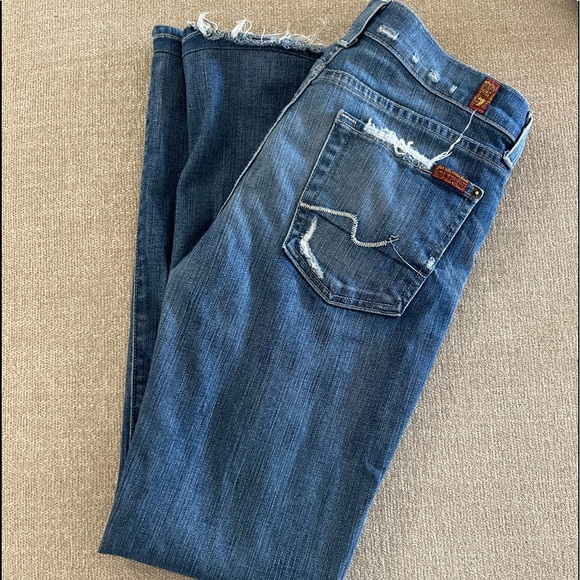 7FAM Distressed Bootcut - Picture 3 of 8